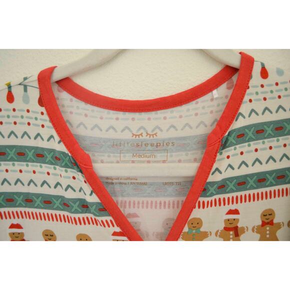 Little Sleepies Women's Pajamas Fair Isle Gingerbread Size M/L (READ) Christmas - Picture 4 of 5